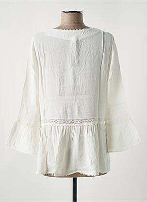 Blouse col rond manches longues beige LE BOUDOIR D'EDOUARD femme