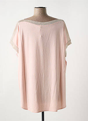 T-shirt stretch manches courtes rose LE BOUDOIR D'EDOUARD femme