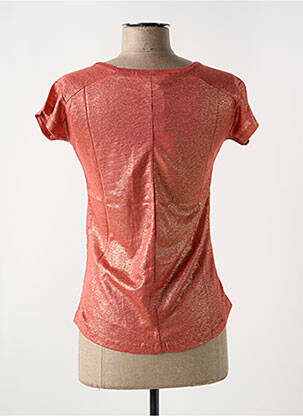 T-shirt col v manches courtes rose LE BOUDOIR D'EDOUARD femme