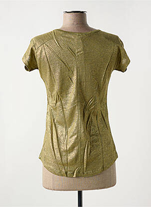 T-shirt col v manches courtes vert LE BOUDOIR D'EDOUARD femme