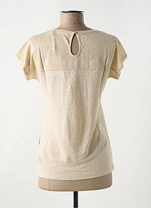 T-shirt sérigraphie manches courtes beige LE BOUDOIR D'EDOUARD femme