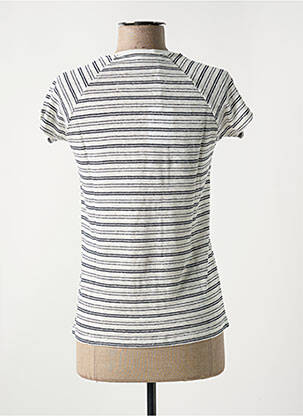 T-shirt col v manches courtes bleu LE BOUDOIR D'EDOUARD femme