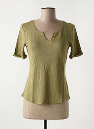 T-shirt manches mi-longues manches courtes vert LE BOUDOIR D'EDOUARD femme