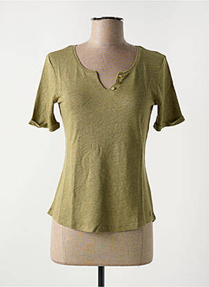 T-shirt manches mi-longues manches courtes vert LE BOUDOIR D'EDOUARD femme