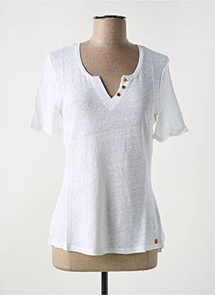 T-shirt manches mi-longues manches courtes blanc LE BOUDOIR D'EDOUARD femme
