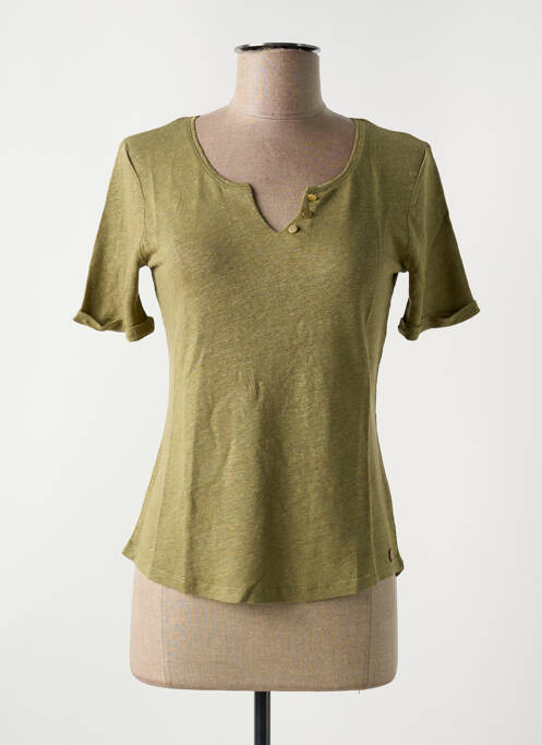 T-shirt manches mi-longues manches courtes vert LE BOUDOIR D'EDOUARD femme