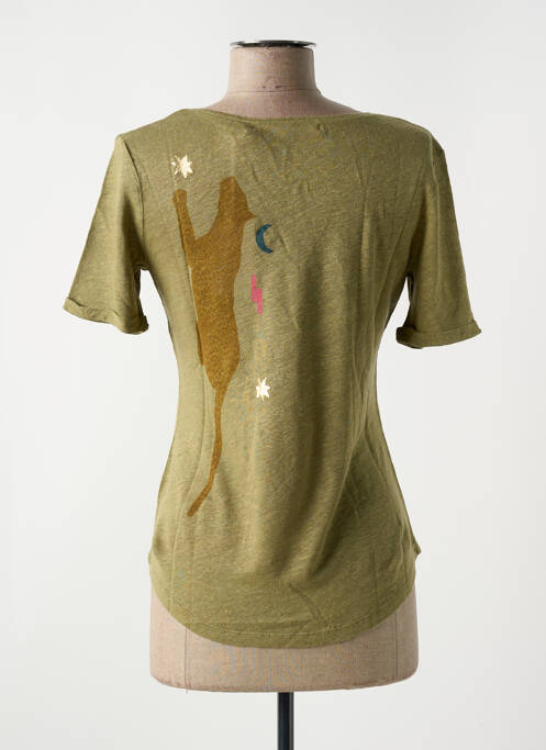 T-shirt manches mi-longues manches courtes vert LE BOUDOIR D'EDOUARD femme