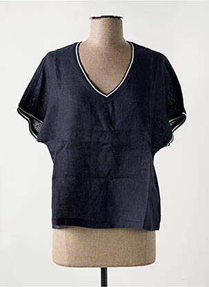 Blouse manches courtes manches courtes bleu LE BOUDOIR D'EDOUARD femme
