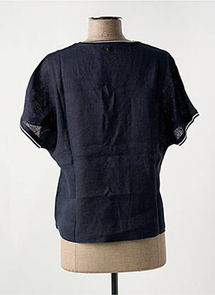 Blouse manches courtes manches courtes bleu LE BOUDOIR D'EDOUARD femme