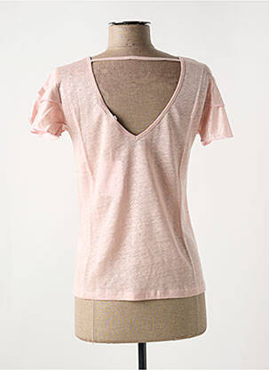 T-shirt coupe cintrée manches courtes rose LE BOUDOIR D'EDOUARD femme