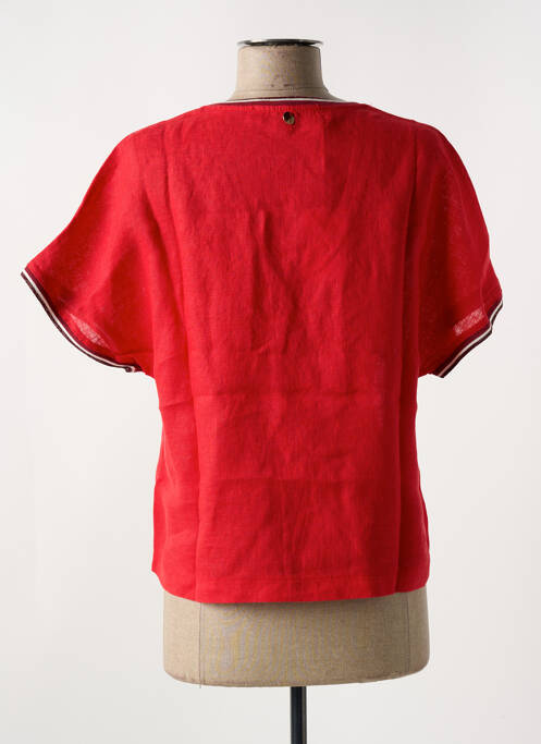 Blouse manches courtes manches courtes rouge LE BOUDOIR D'EDOUARD femme