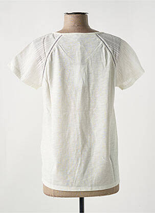 T-shirt col v manches courtes beige LE BOUDOIR D'EDOUARD femme