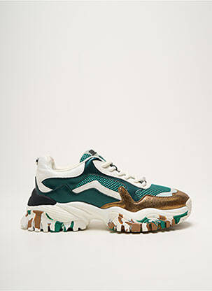 Baskets matière lisse talon de 4 à 6cm vert STEVE MADDEN femme