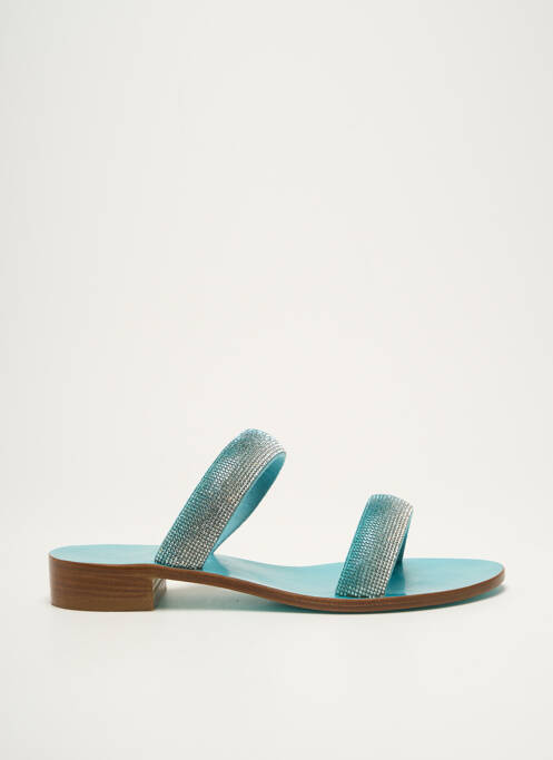 Mules/Sabots bleu EDDICUOMO pour femme