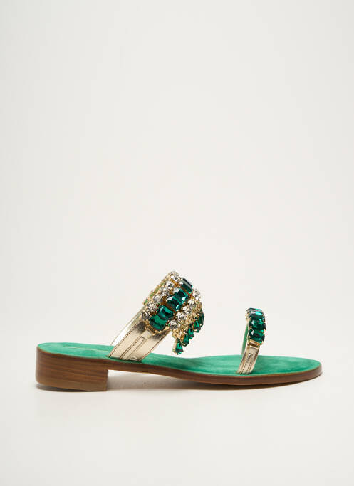 Mules/Sabots vert EDDICUOMO pour femme