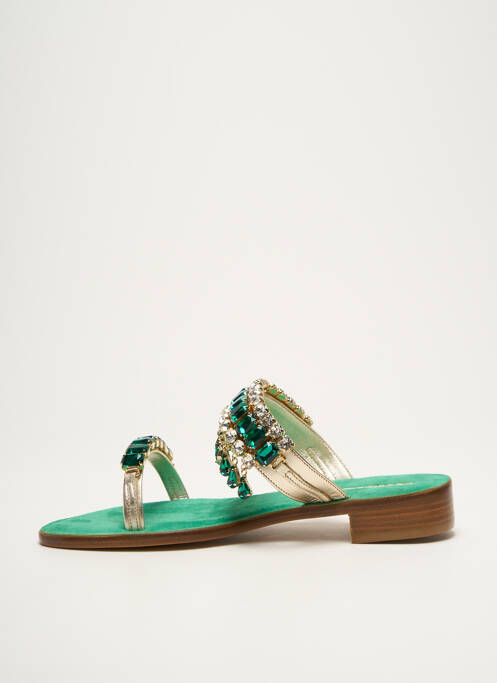 Mules/Sabots vert EDDICUOMO pour femme