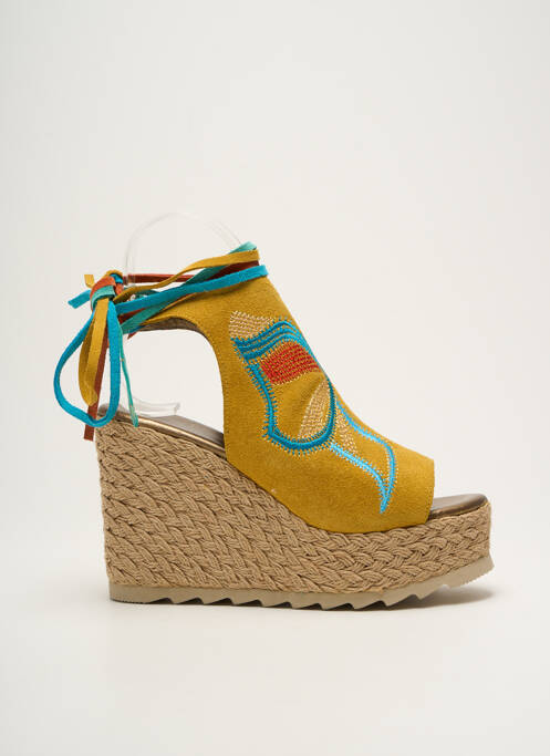 Sandales/Nu pieds jaune ANGEL DE LA GUARDA pour femme