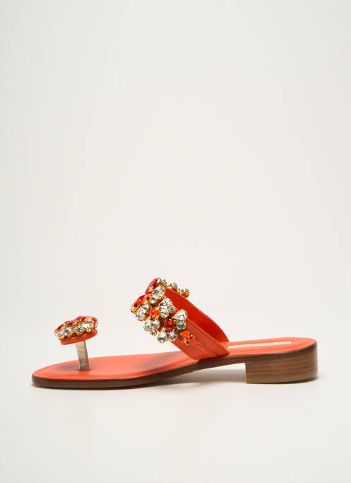 Tongs orange EDDICUOMO pour femme