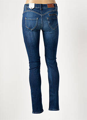 Jeans coupe slim effet usé délavé taille haute bleu FREEMAN T.PORTER femme