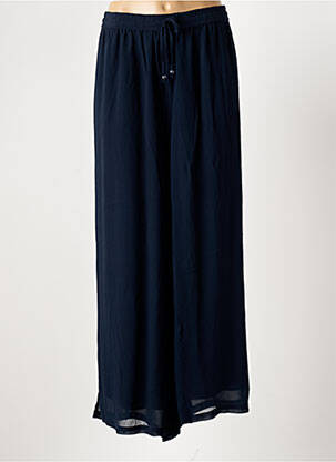 Pantalon large tissage crêpe taille normale bleu AGATHE & LOUISE femme