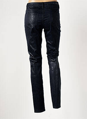 Pantalon slim tissage popeline taille normale bleu GEISHA femme