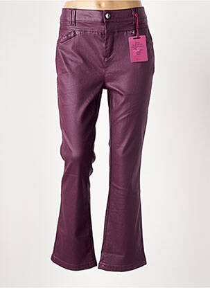 Pantalon flare stretch taille haute violet STREET ONE femme