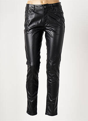 Pantalon slim stretch taille normale noir ICHI femme