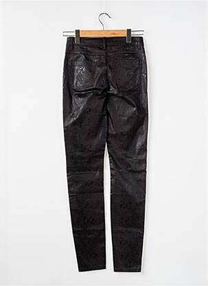 Pantalon slim tissage enduit taille normale noir GEISHA femme