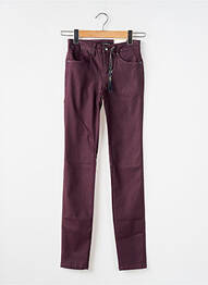 Pantalon slim tissage enduit taille normale violet STREET ONE femme