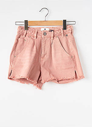 Short tissage denim taille haute rose FREEMAN T.PORTER femme