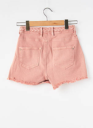 Short tissage denim taille haute rose FREEMAN T.PORTER femme