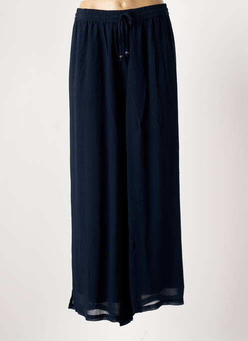 Pantalon large tissage crêpe taille normale bleu AGATHE & LOUISE femme