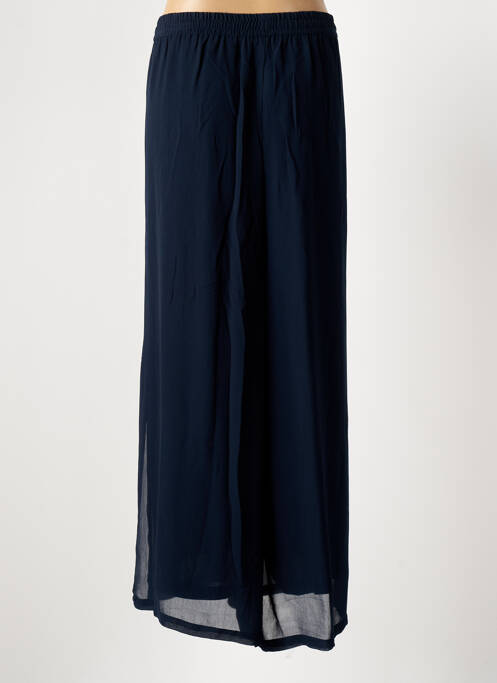 Pantalon large tissage crêpe taille normale bleu AGATHE & LOUISE femme