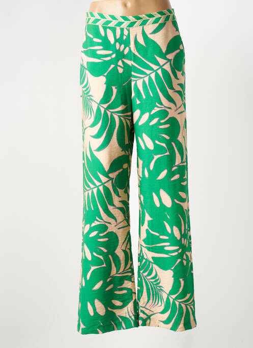 Pantalon droit vert GEISHA pour femme