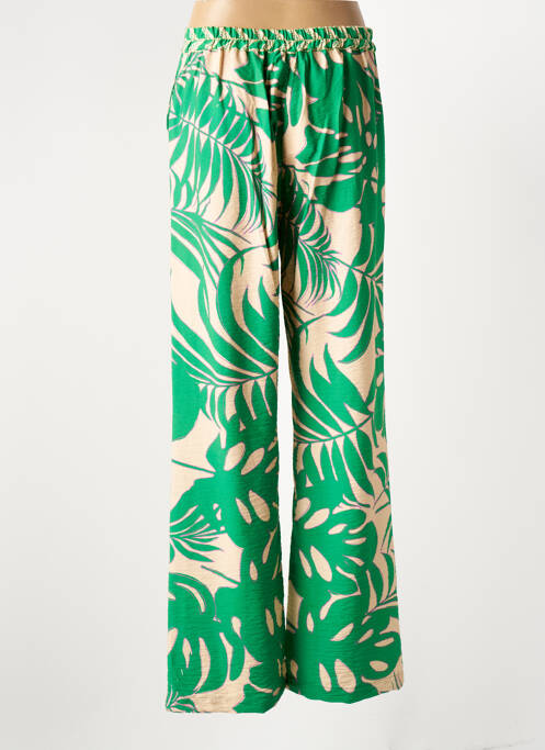 Pantalon droit vert GEISHA pour femme
