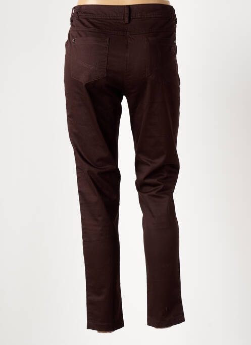 Pantalon slim marron AGATHE & LOUISE pour femme