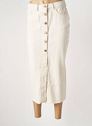 Jupe longue coupe droite beige TIFFOSI femme