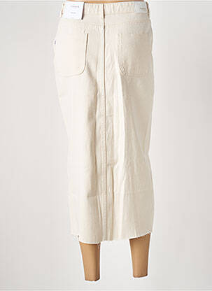 Jupe longue coupe droite beige TIFFOSI femme