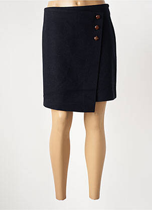 Jupe courte doublure bleu ICHI femme