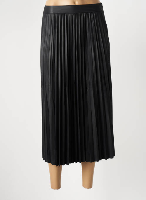 Jupe mi-longue fermeture zip latéral noir TIFFOSI femme