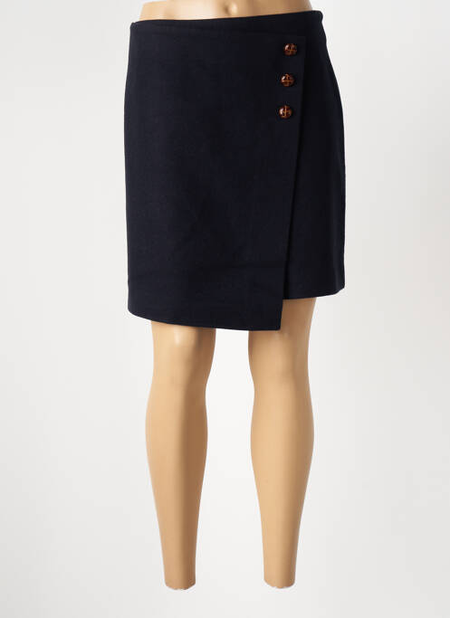 Jupe courte bleu ICHI pour femme