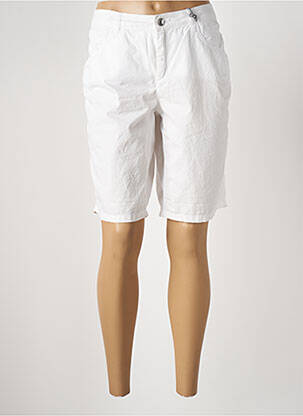 Bermuda tissage popeline taille normale blanc STREET ONE femme