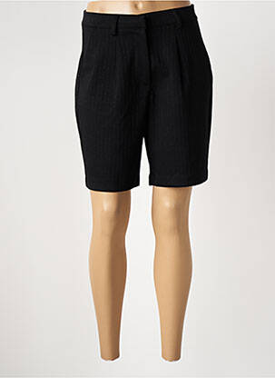 Bermuda taille haute taille haute noir ICHI femme