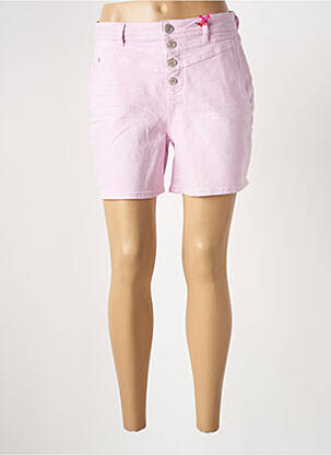 Short tissage denim taille haute violet STREET ONE femme