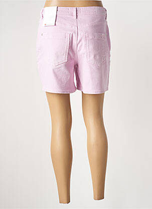 Short tissage denim taille haute violet STREET ONE femme