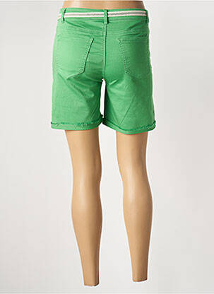Short fermeture zippée sous rabat boutonné taille normale vert GEISHA femme