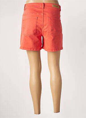 Short tissage denim taille haute orange ICHI femme