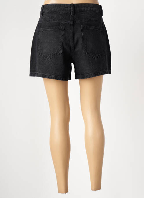 Short tissage denim taille haute noir ICHI femme