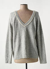 Pull gris ICHI pour femme seconde vue
