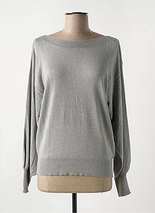 Pull gris ICHI pour femme